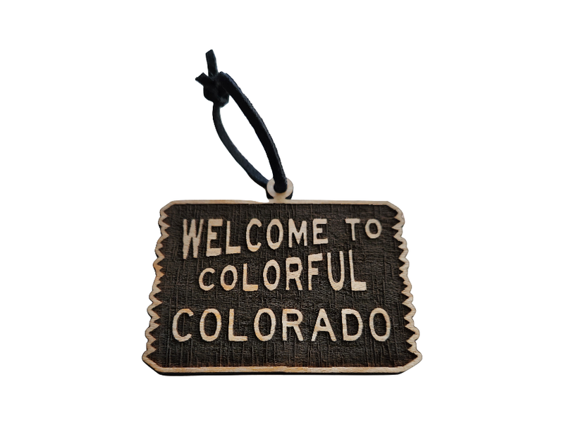 Welcome to Colorado | Wooden Ornament - Birch