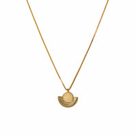 Moonpetal Pendant Necklace | Homaica Stone | Gold-Plated