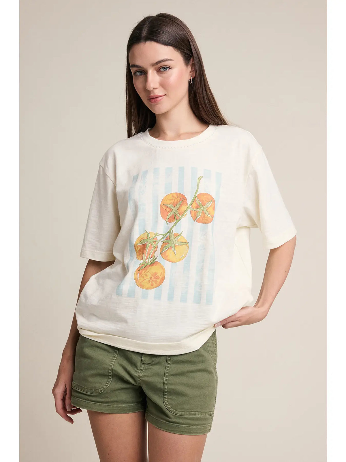 Vintage Tomato Graphic Slub Tee