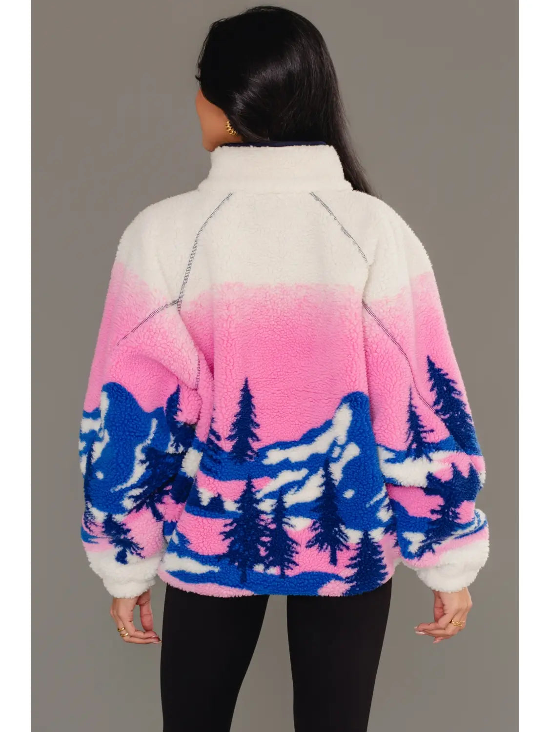 Mountain Scene Fleece Jacket