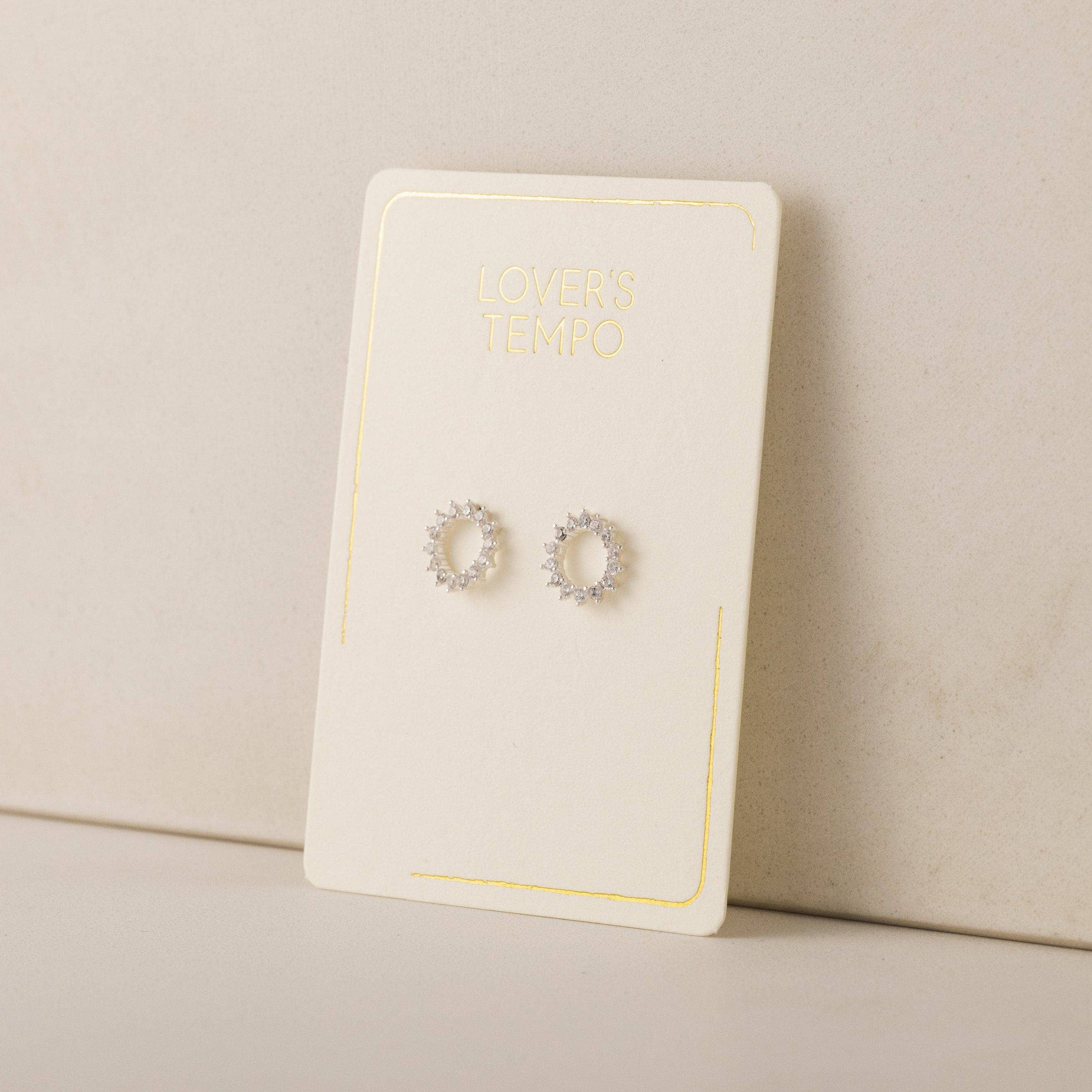 Halo Stud Earrings | Sunburst Studs | Crystal Stud Earrings