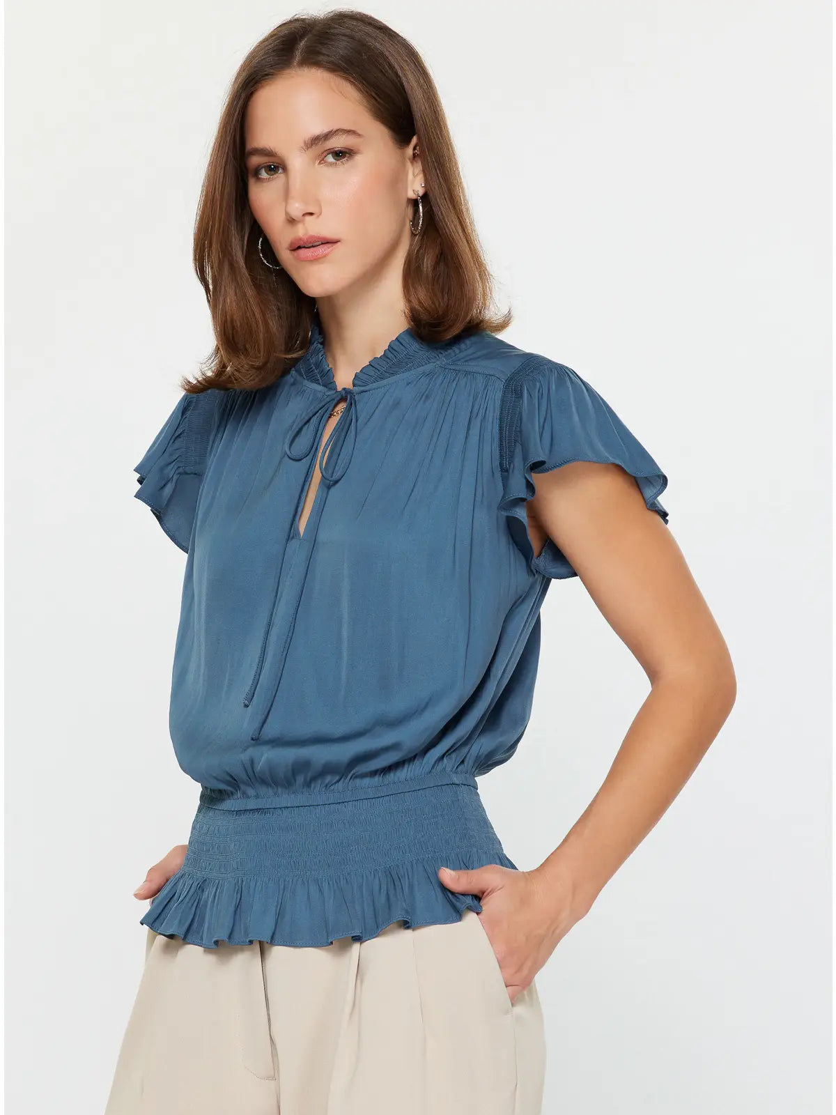 Flutter Sleeve Blouse