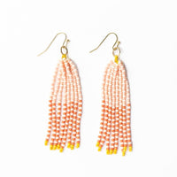 Abbey Tassel Alternating Seed Bead Earrings