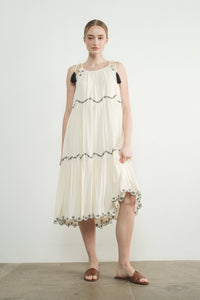 EMBROIDERED TIER DRESS