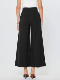 Ponte Flared Pintucked Pants