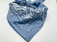 Mini bouquet bandana - soft blue
