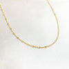 Kamryn Dapped Sequin Layering Chain Necklace Gold Filled 18"