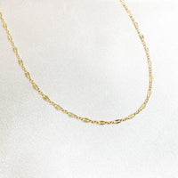 Kamryn Dapped Sequin Layering Chain Necklace Gold Filled 18"