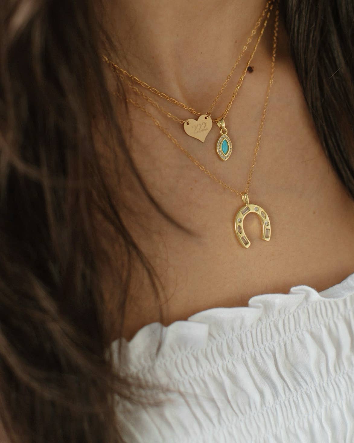 Giddy Up Horseshoe Bachelorette Necklace Gold Filled