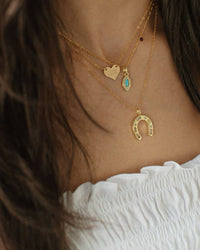 Giddy Up Horseshoe Bachelorette Necklace Gold Filled