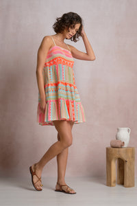 Elan Tiered Spaghetti Strap Dress