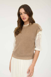 Washed Knit Pullover Sweater