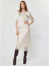 Current Air Lace Hem Skirt
