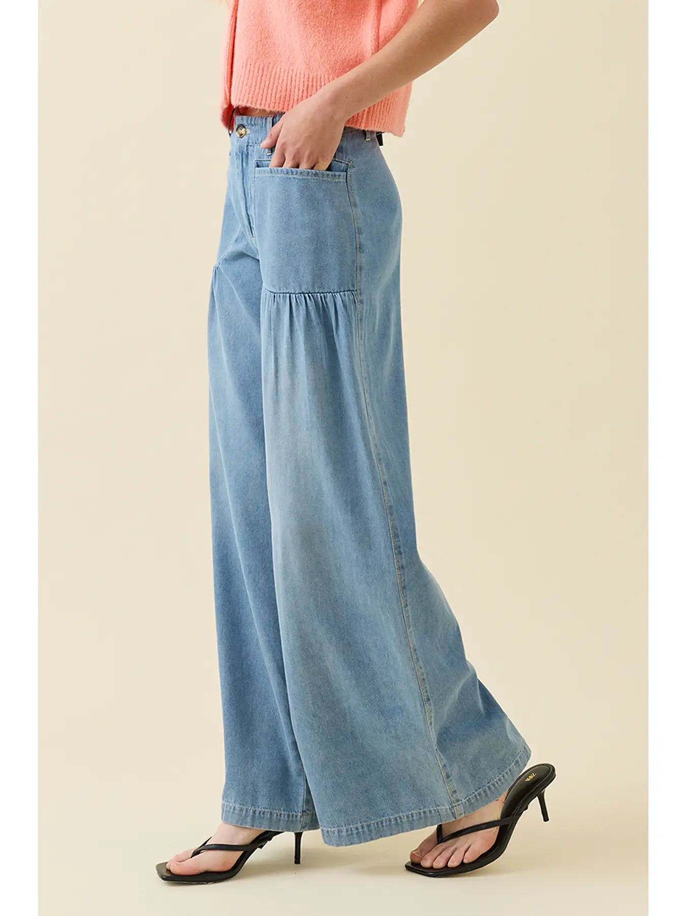 Dusty Blue Denim Pants