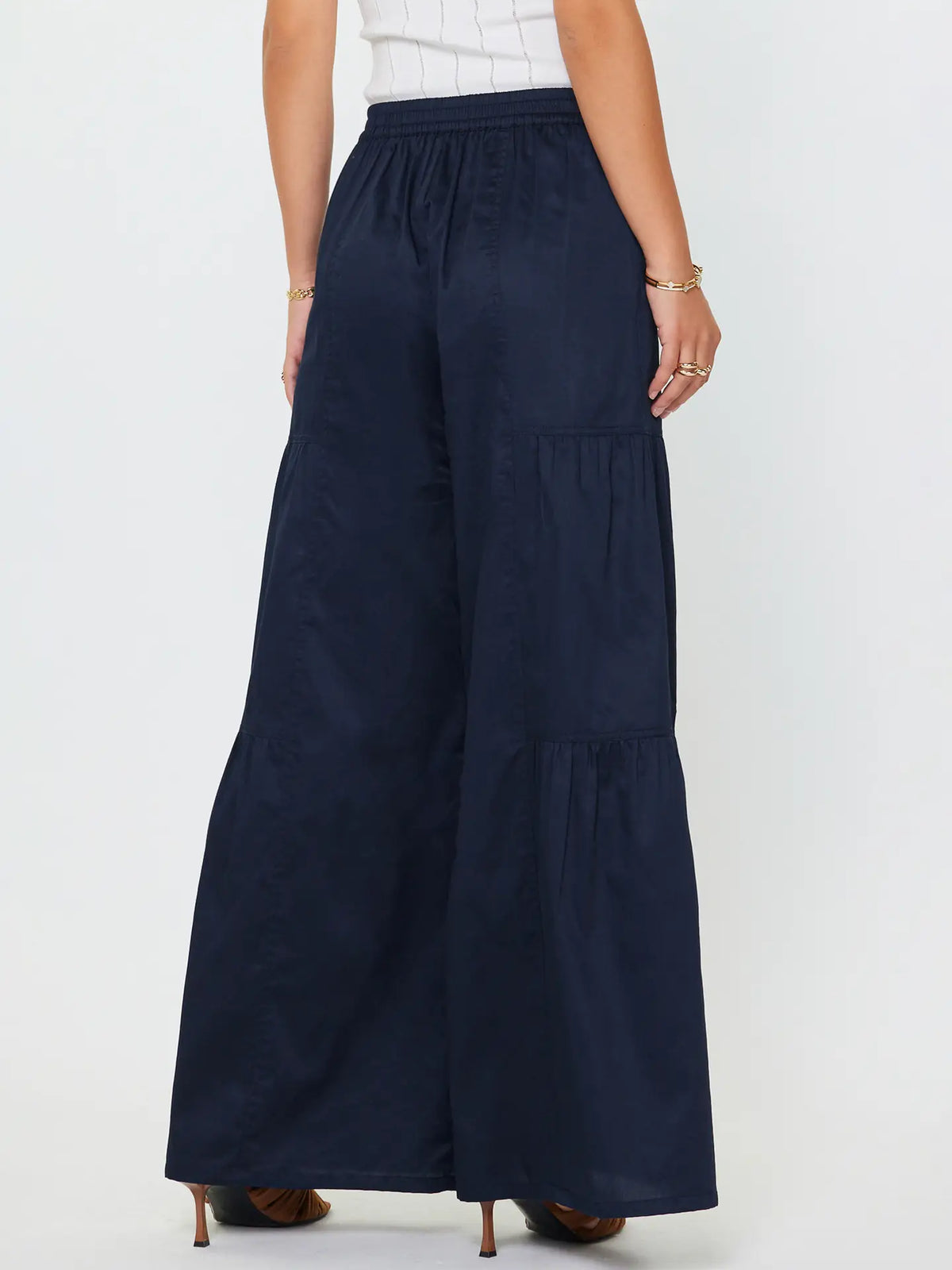 Navy Tiered Pants