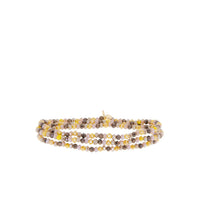 Mini stretch crystal beaded wrap bracelet