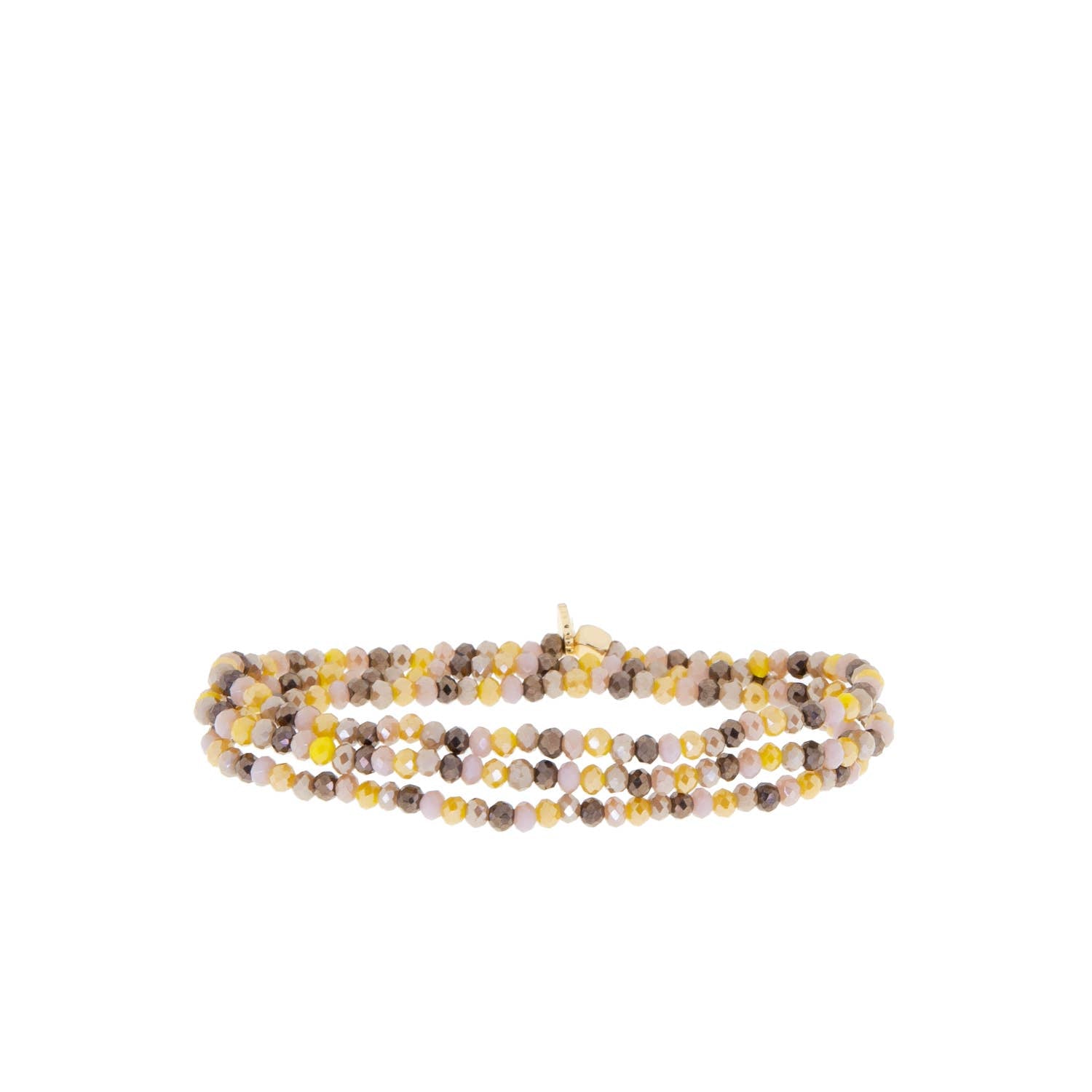 Mini stretch crystal beaded wrap bracelet