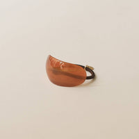 Curved Oval Resin Ponytail Hair Tie | Brown