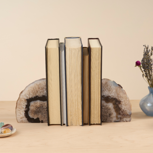 Black Agate Bookends