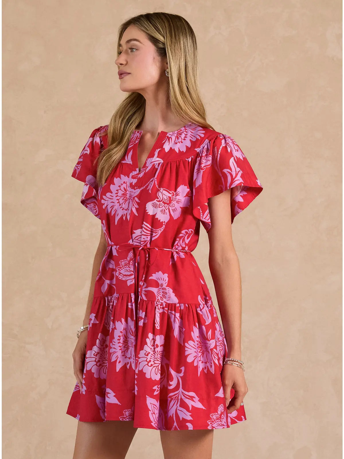 Floral Printed Mini Dress
