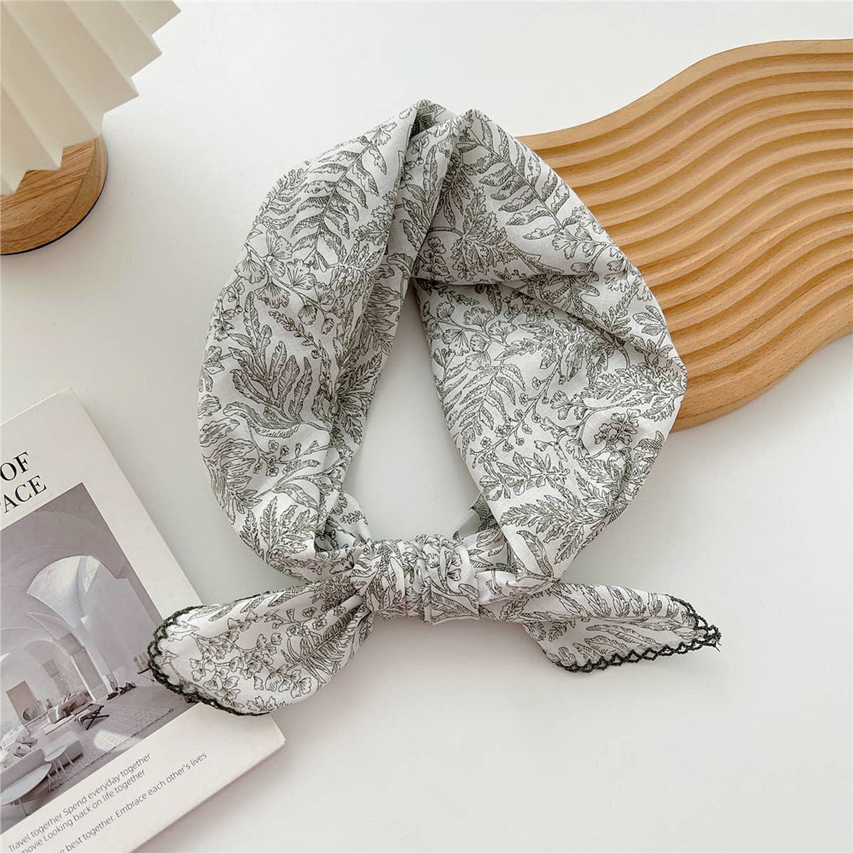 Cotton Linen Square Scarf