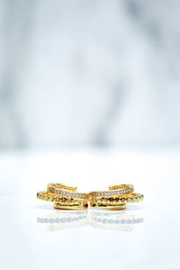 TRIPLE THREAT HUGGIES- 14K GOLD VERMEIL