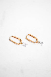 Bon Bon Rectangle Huggies - 14K Gold Vermeil