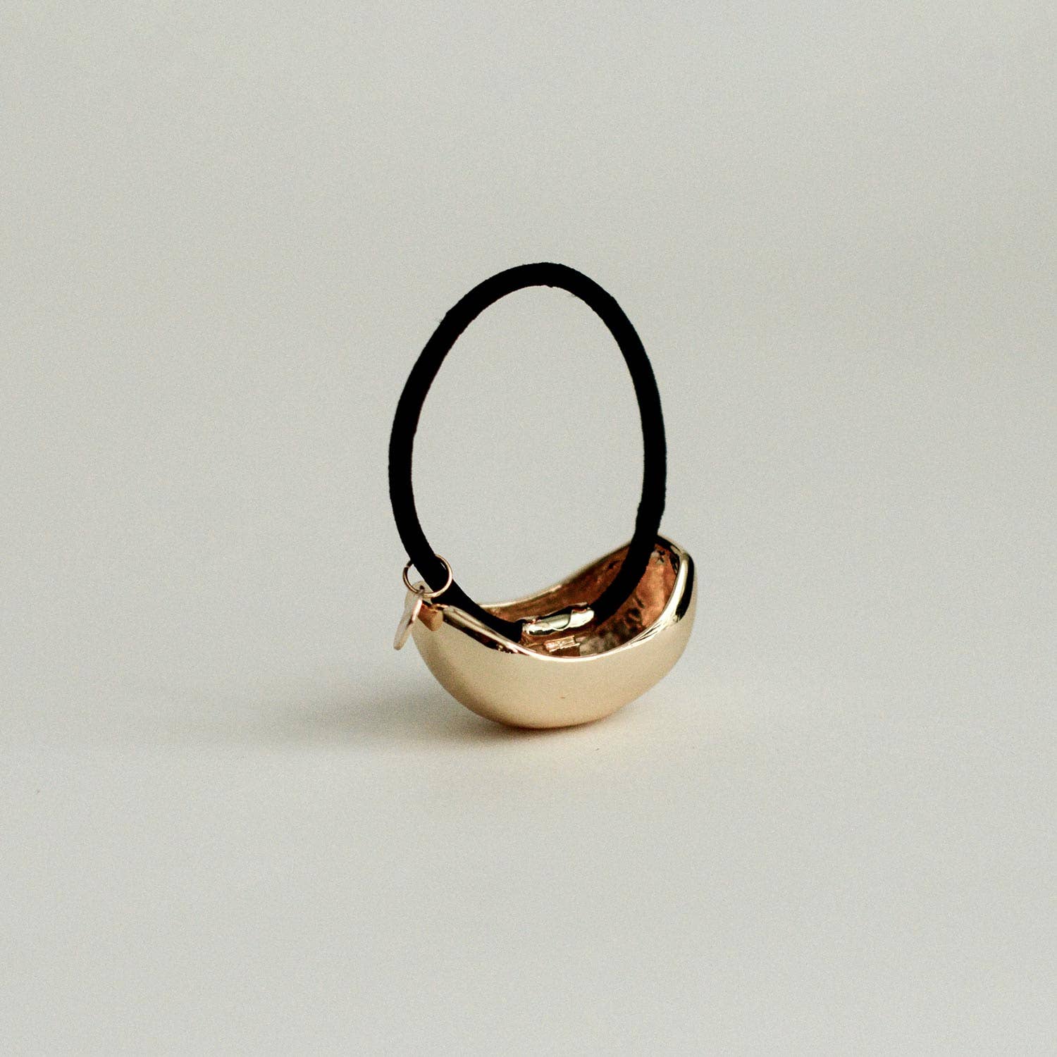 Bold Crescent Metal Cuff Hair Tie | Gold