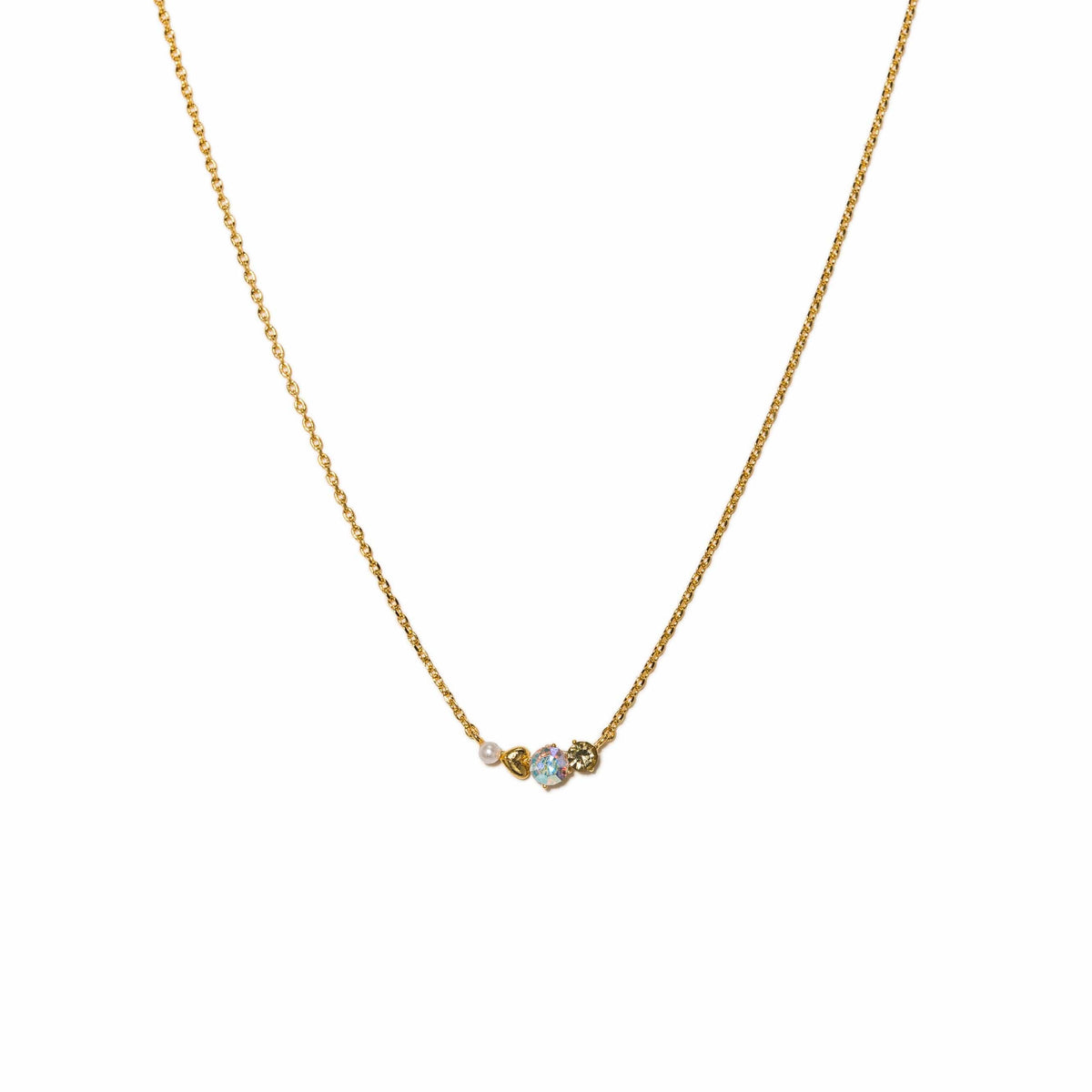 Amorette Necklace | Gold-Plated | Glass Crystal Necklace