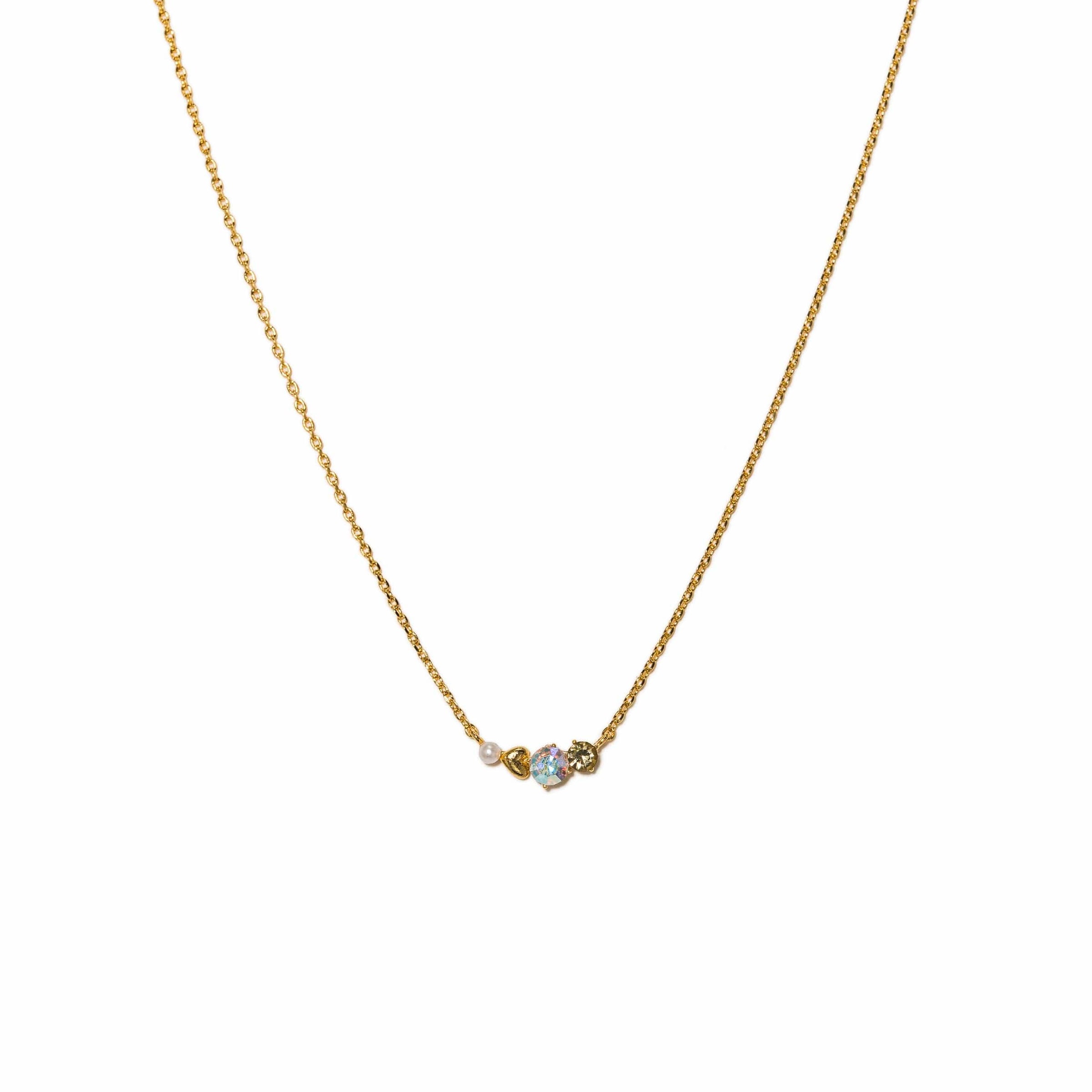 Amorette Necklace | Gold-Plated | Glass Crystal Necklace