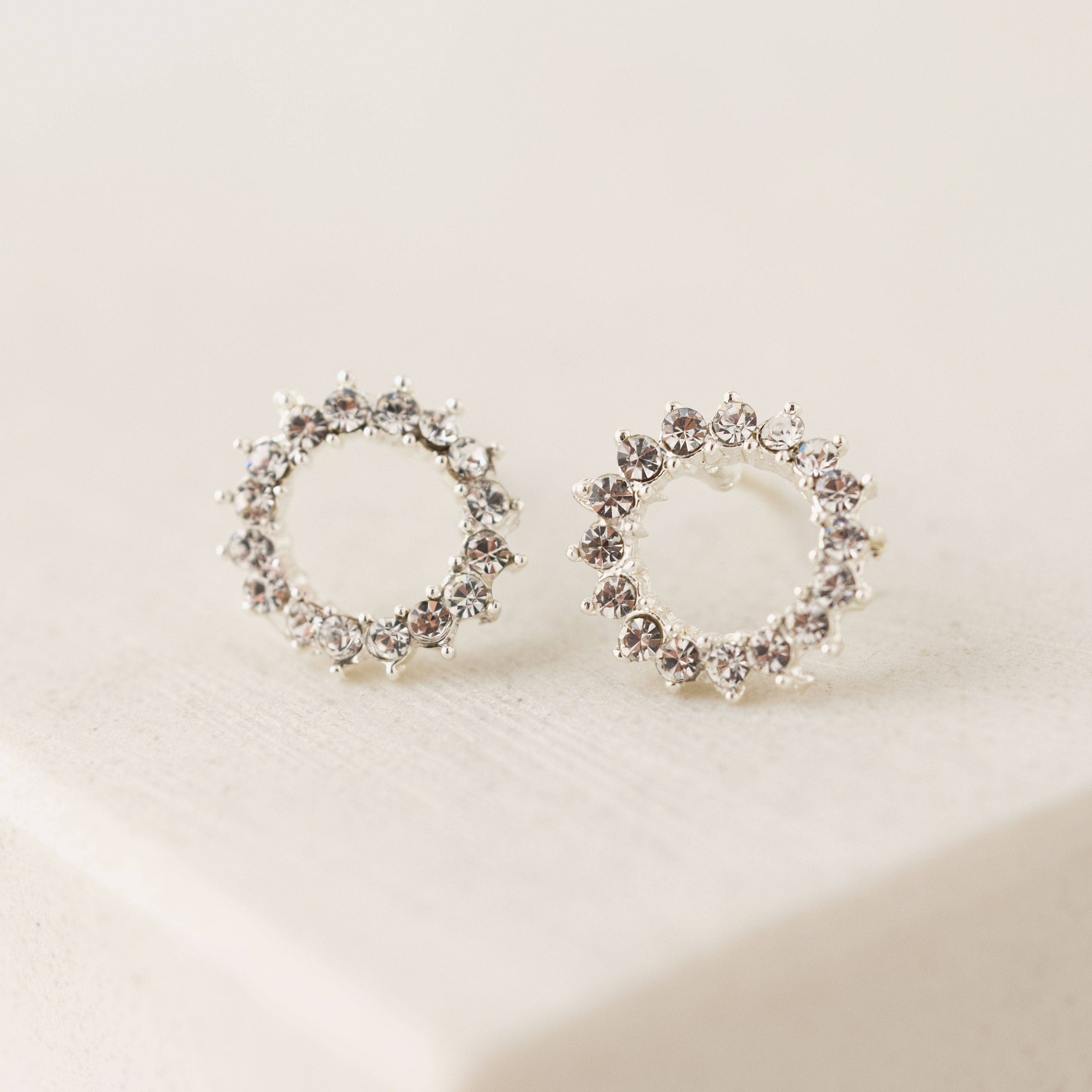Halo Stud Earrings | Sunburst Studs | Crystal Stud Earrings