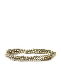 Mini stretch crystal beaded wrap bracelet