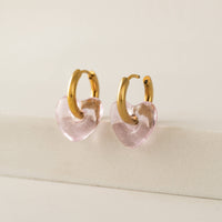 Corazon Hoop Earrings | Gold Hoop Earrings | Drop Earrings