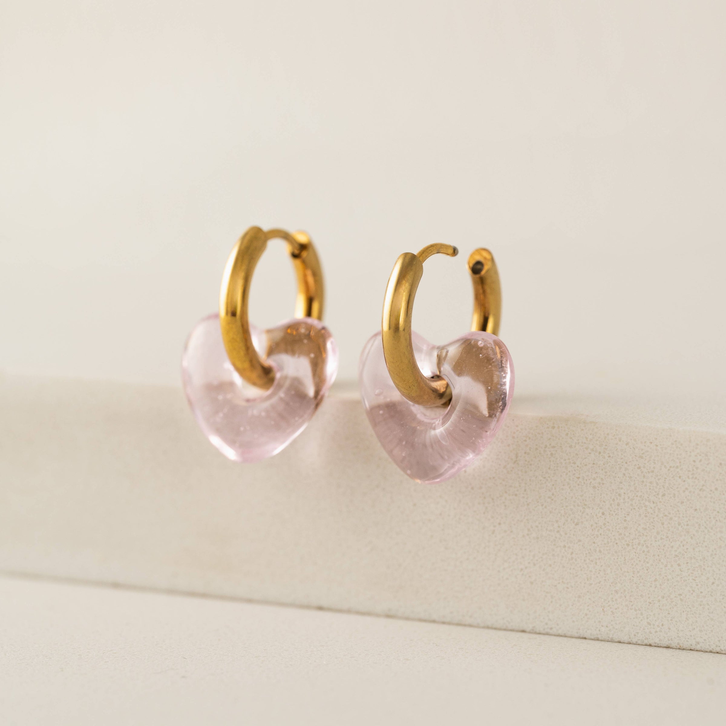 Corazon Hoop Earrings | Gold Hoop Earrings | Drop Earrings