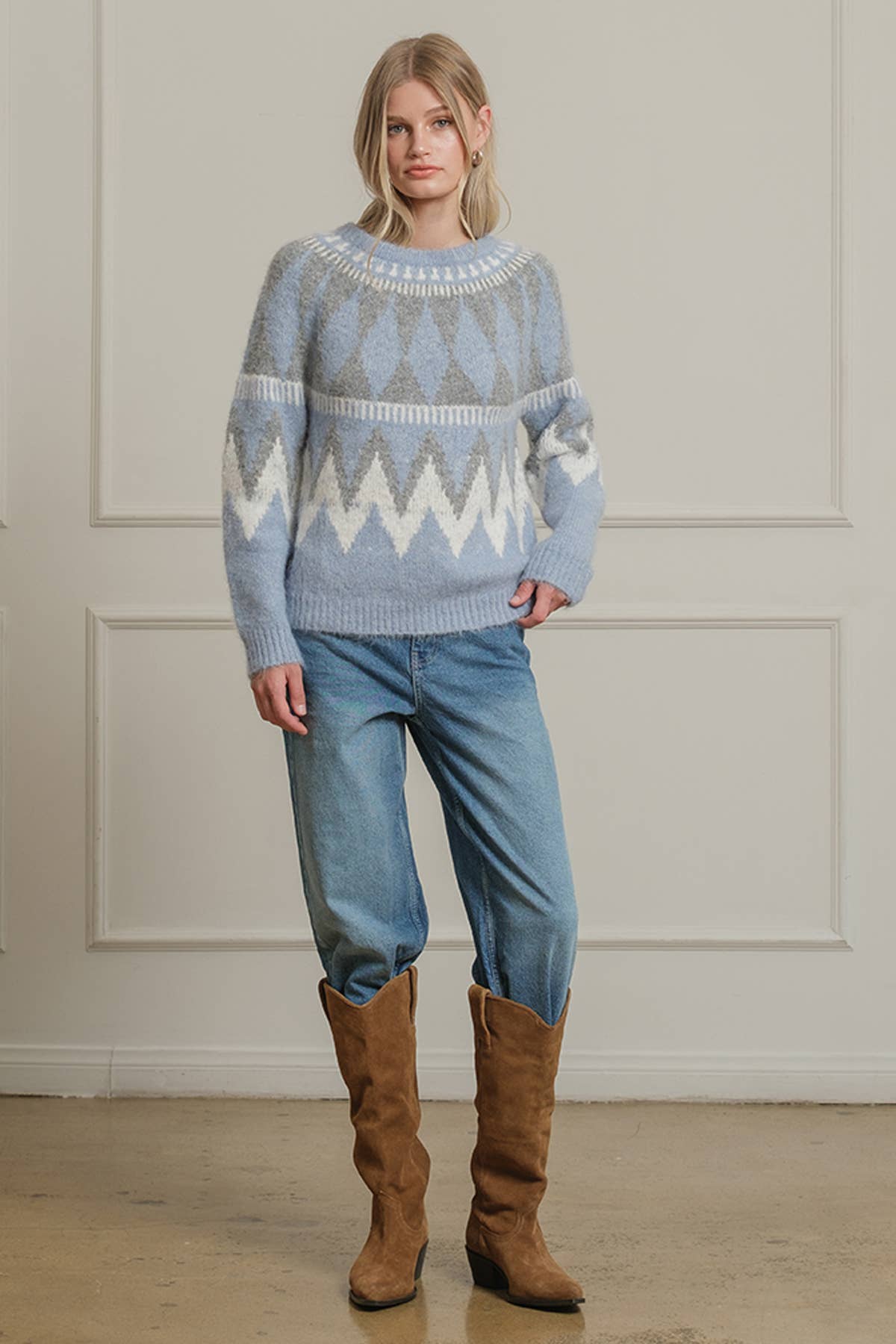 Alpine Diamond Jacquard Sweater