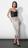 The Gianna Velvet Sequin Midi Skirt