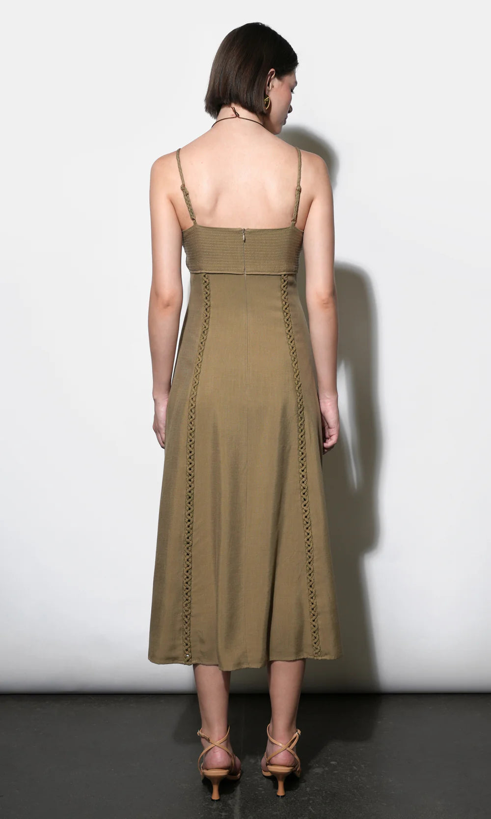 Ivy Embroidery Lace Midi Dress