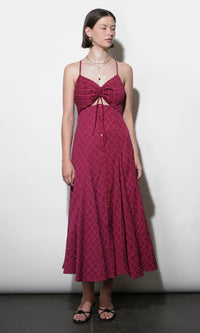 Maria Ruche Cut Out  Maxi Dress