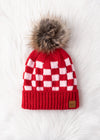 Red & Pink Checkered Hat