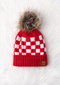 Red & Pink Checkered Hat