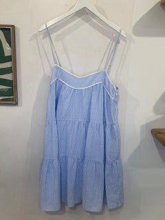 Pinstripe Babydoll Cami Mini Dress