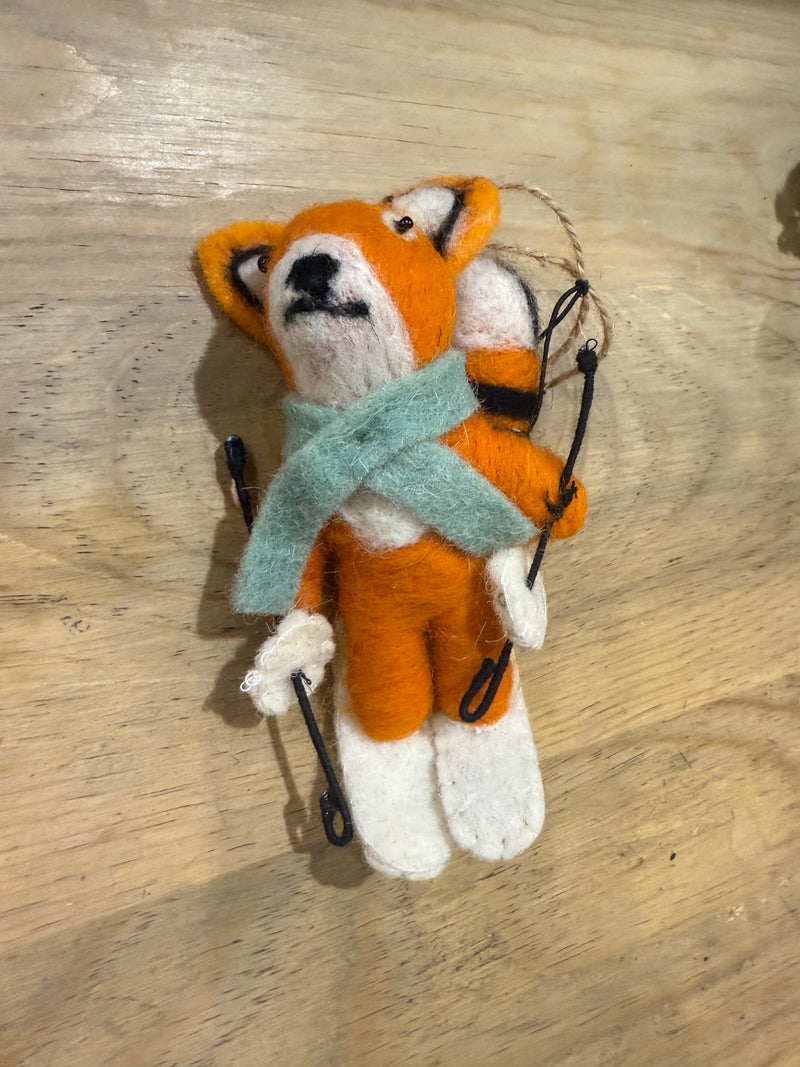 The Skiing Animal Ornament