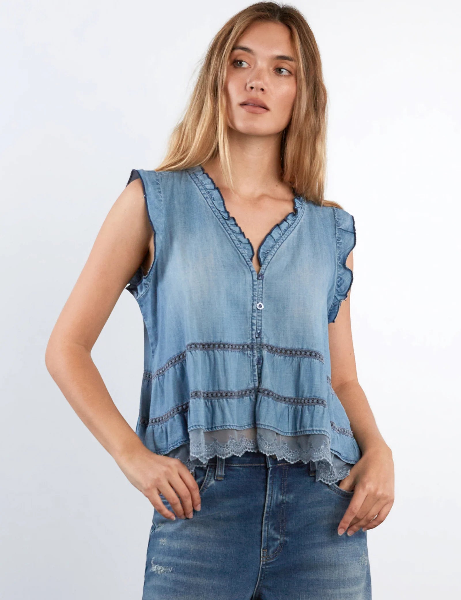 Billy T  Lovesick Flounce Top