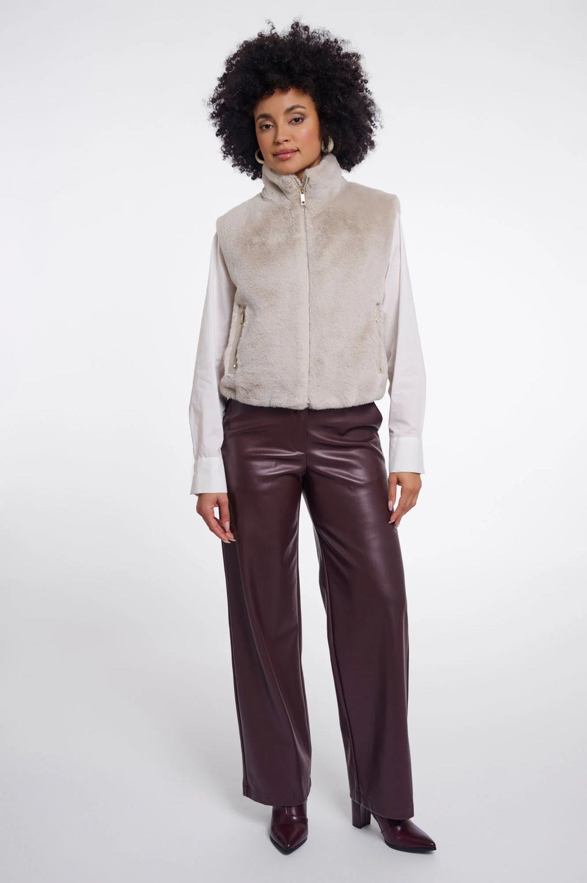 Nikki Short Faux Fur Waistcoat