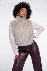Nikki Short Faux Fur Waistcoat