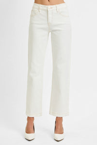 Risen Ankle Straight Jeans