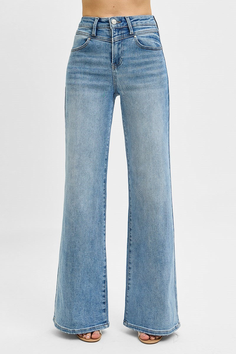 Risen Wyatt High Rise Wide Front Yoke Jean