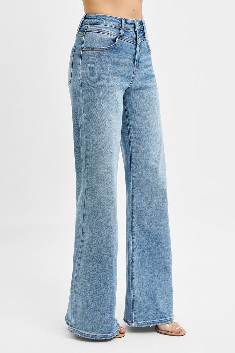 Risen Wyatt High Rise Wide Front Yoke Jean