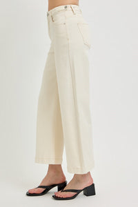 Risen High Rise Crop Wide Adjustable WB Pants-Stretchy