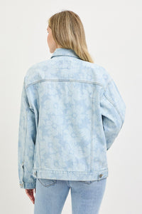 Flower Print Denim Jacket